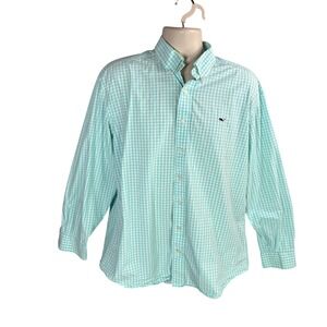 Vineyard Vines Shirt Mens Large Gingham Button Down Preppy Coastal‎ Old Money